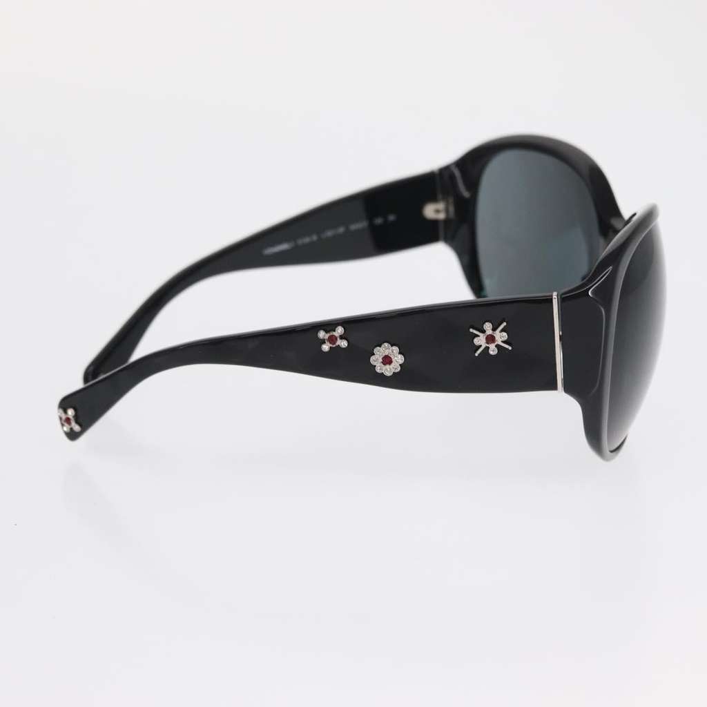 Chanel Logo CC Sunglasses Black Plastic Good condition - Inside View