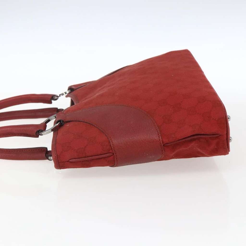Gucci Vintage Ring Tote Red Canvas Fair condition - Model View