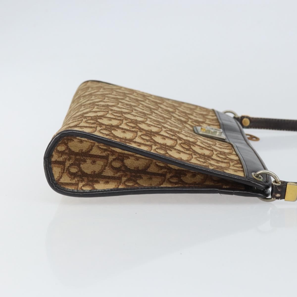 Christian Dior Vintage Trotter Shoulder Bag Brown Canvas Good condition - Inside View
