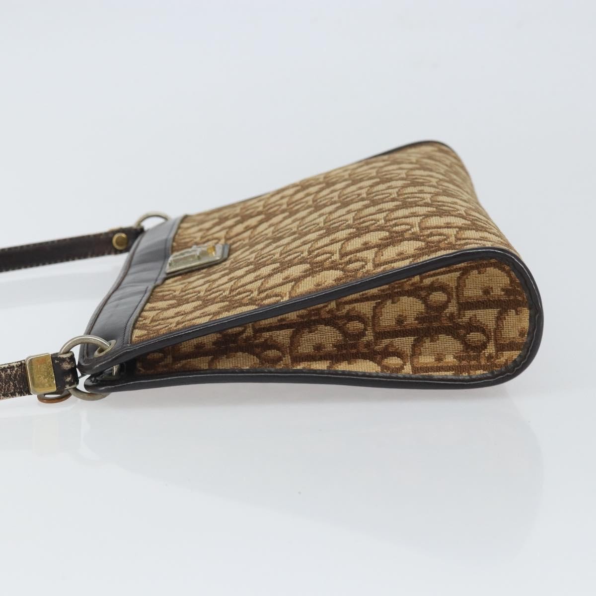 Christian Dior Vintage Trotter Shoulder Bag Brown Canvas Good condition - Model View