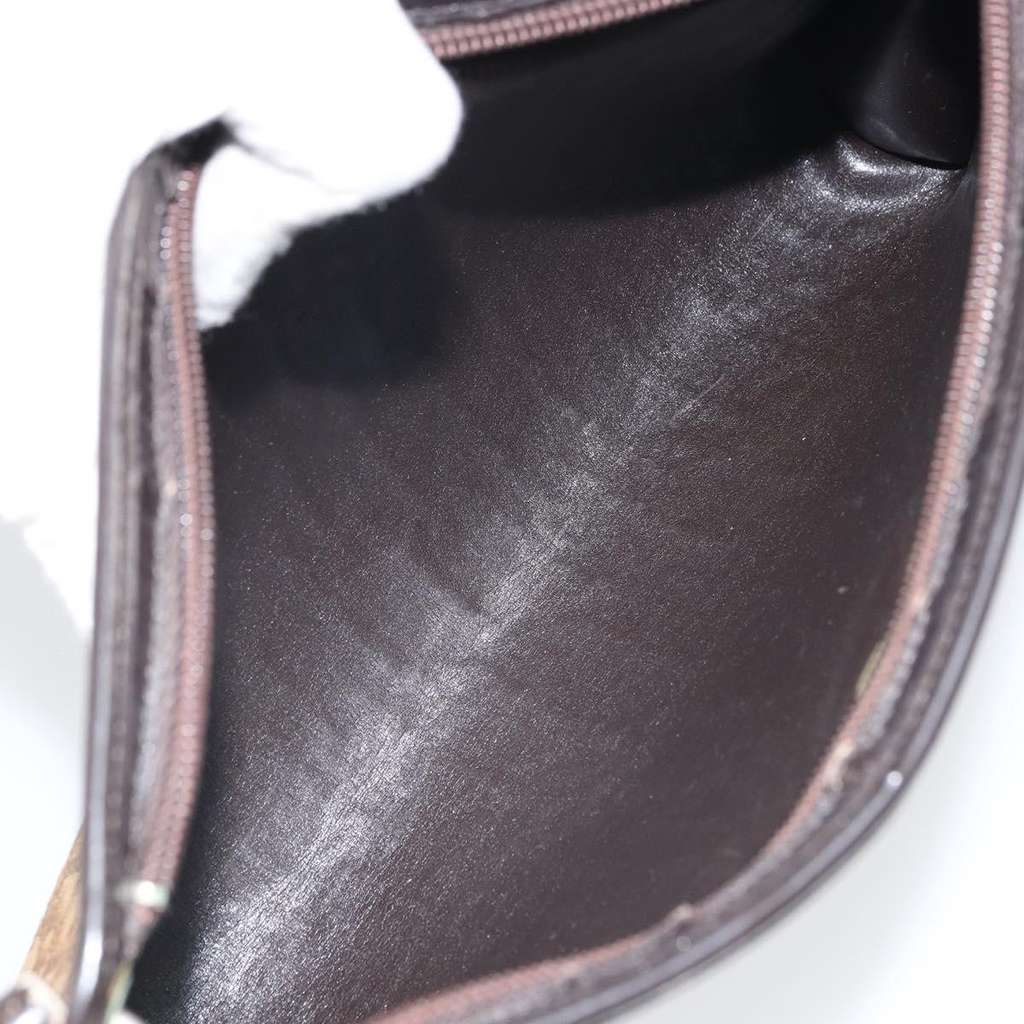 Christian Dior Vintage Trotter Shoulder Bag Brown Canvas Good condition - Box View