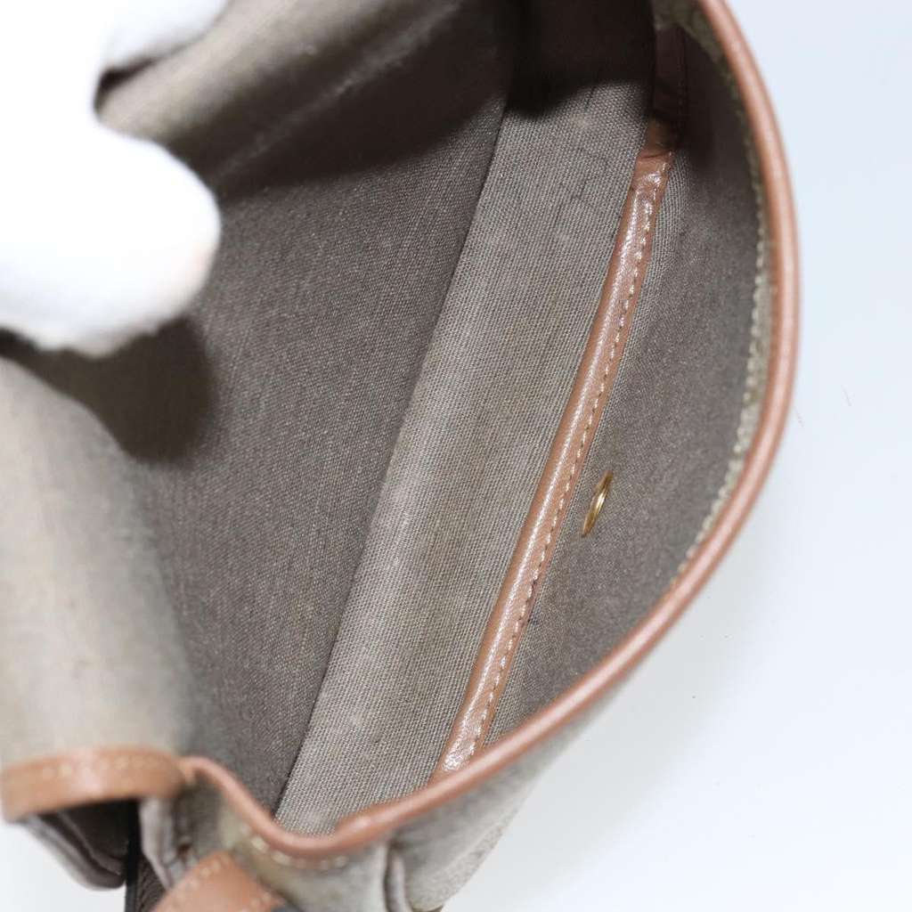 Christian Dior Vintage Honeycomb Flap Crossbody Bag Beige Canvas Good condition - Box View