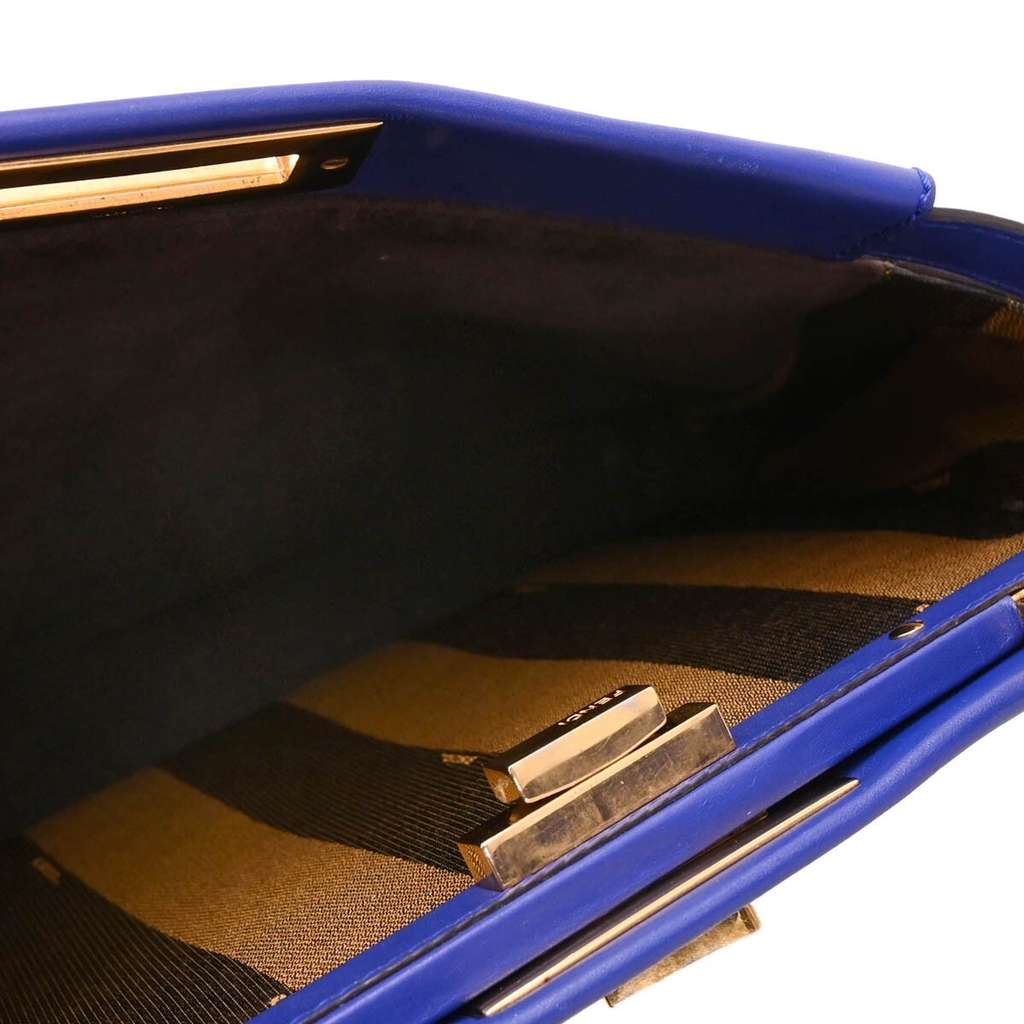 Fendi Peekaboo Bag Blue Leather Good condition - Inside View