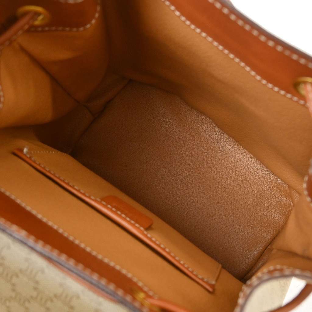 Celine Vintage Macadam Backpack Beige Canvas Good condition - Inside View