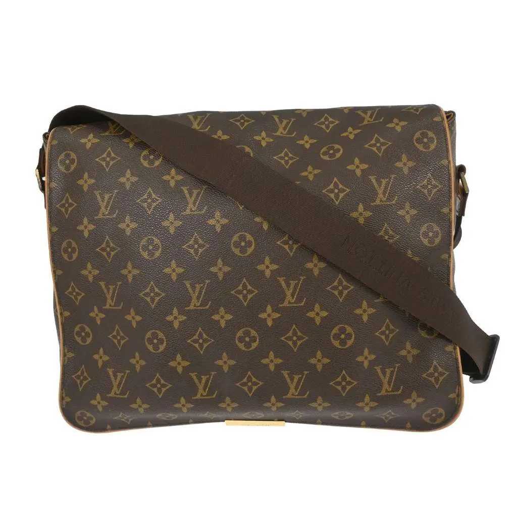 Louis Vuitton Abbesses Messenger Bag Brown Canvas Good - Front View