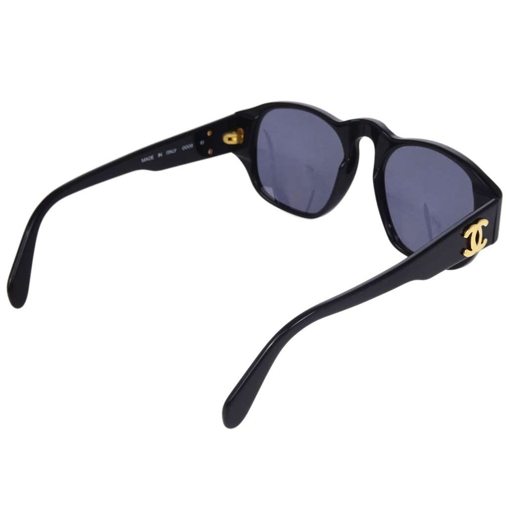 Chanel CHANEL Logo Sunglasses Eye Wear Black Plastic Good condition - Back View