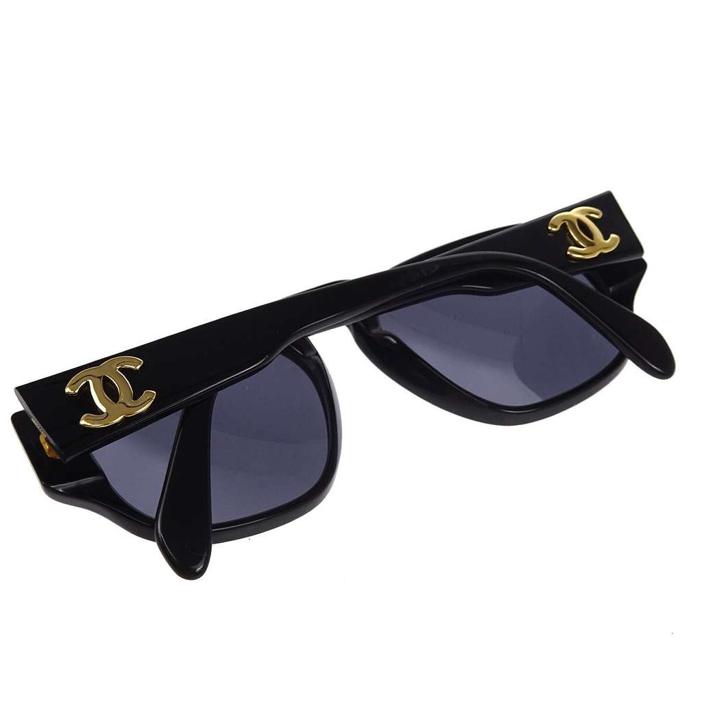 Chanel CHANEL Logo Sunglasses Eye Wear Black Plastic Good condition - Inside View