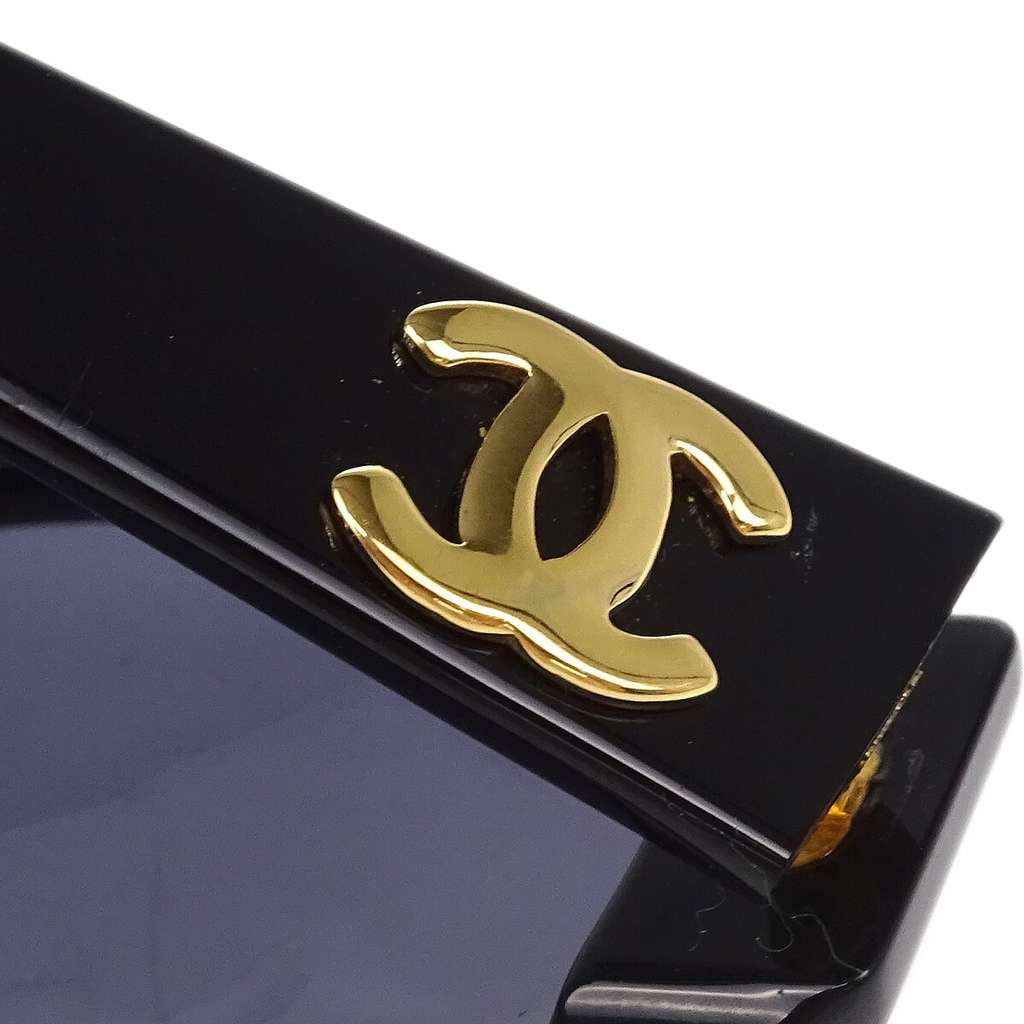 Chanel CHANEL Logo Sunglasses Eye Wear Black Plastic Good condition - Model View