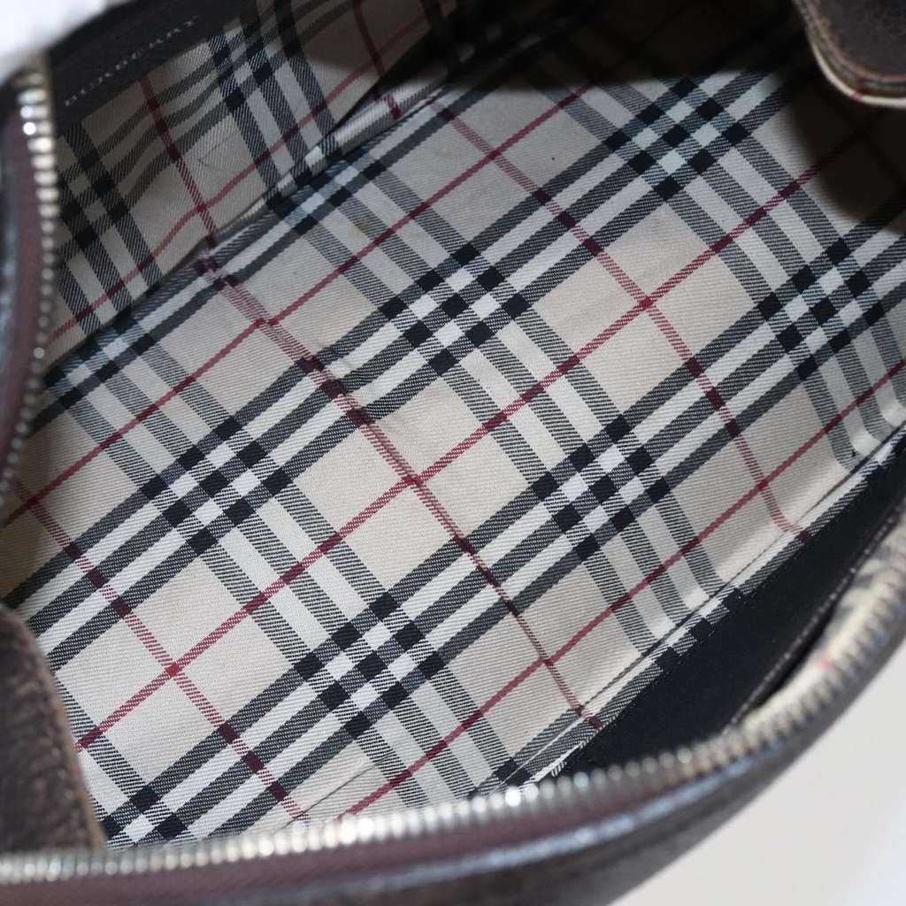 Burberry Vintage Handbag Brown Leather Fair condition - Box View