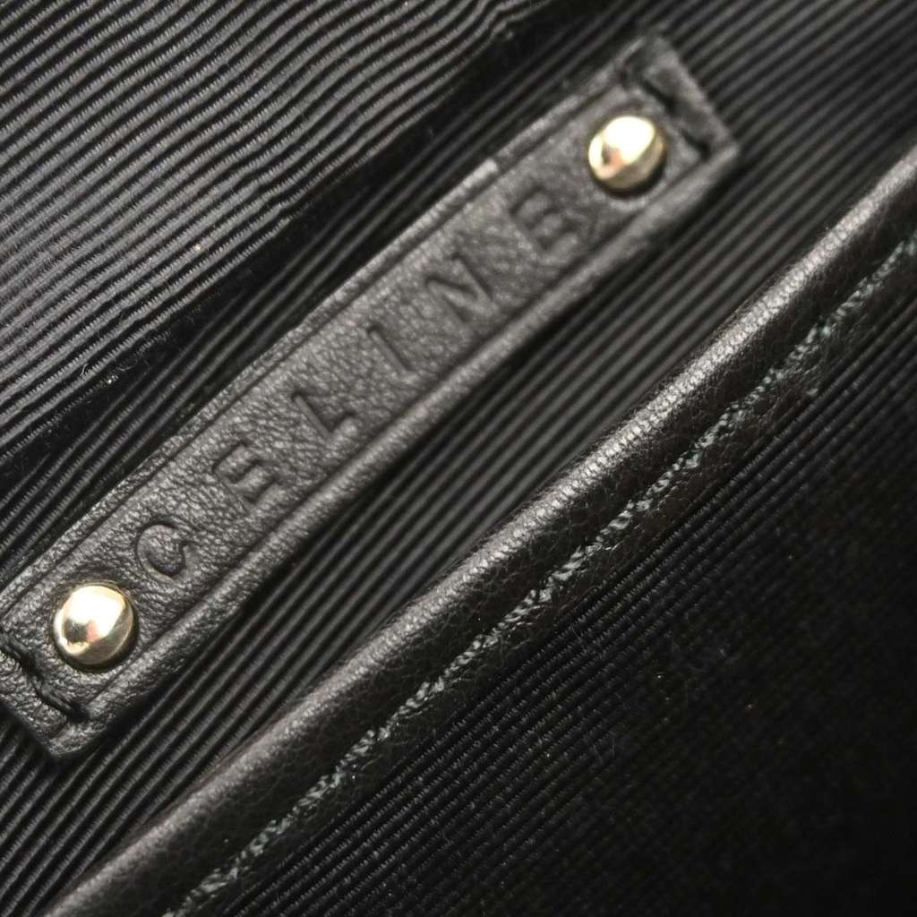 Celine Boogie Satchel Black Satin Good condition - Model View