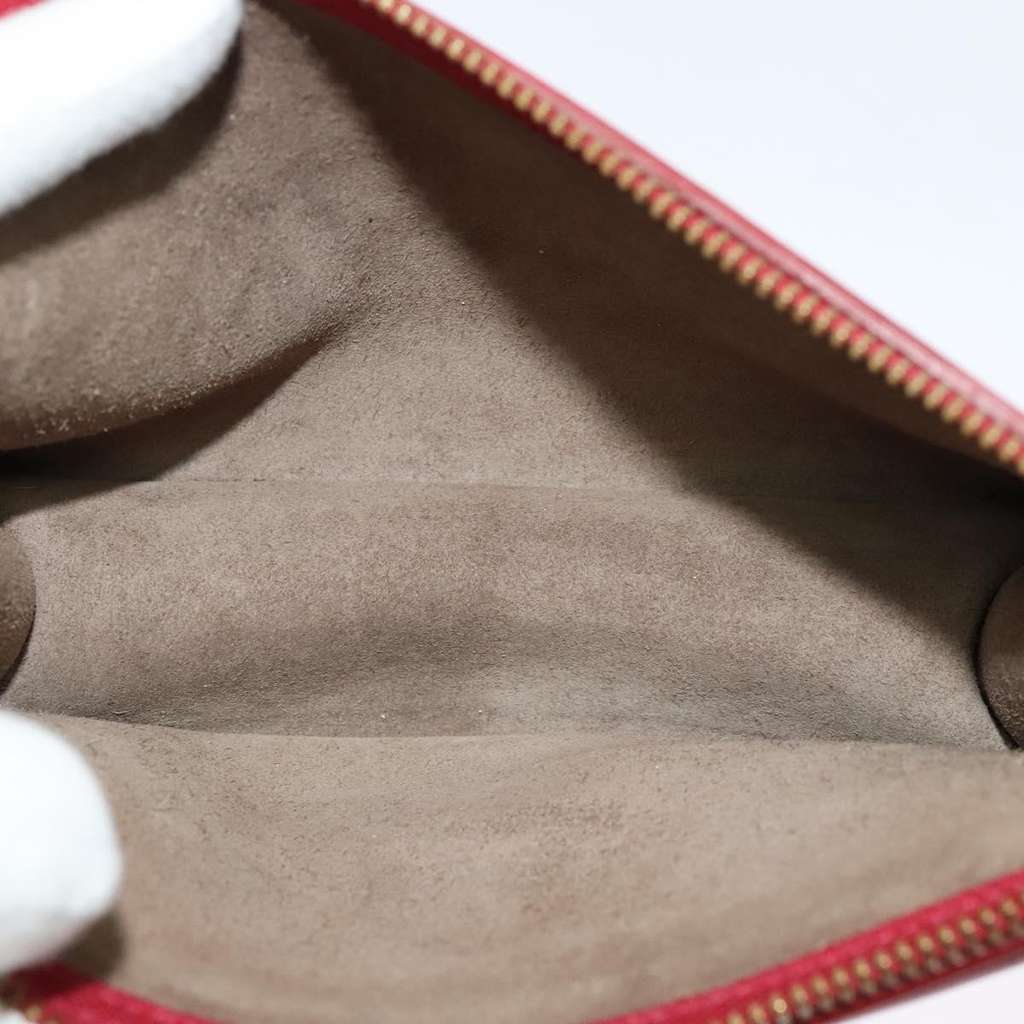 Celine Shoulder Bag Red Leather Good condition - Box View