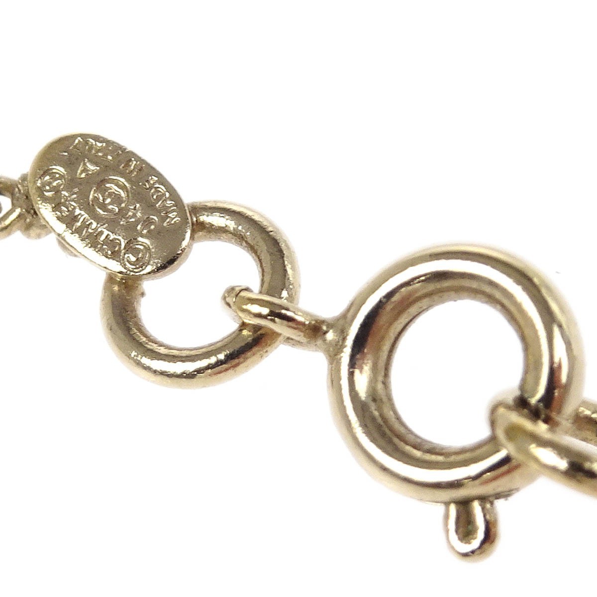 Chanel CC Pendant Necklace Gold Good condition - Inside View