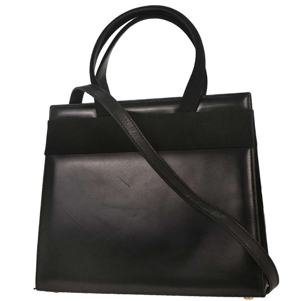 Salvatore Ferragamo Convertible Vara Bow Tote Black Leather Good condition - Back View