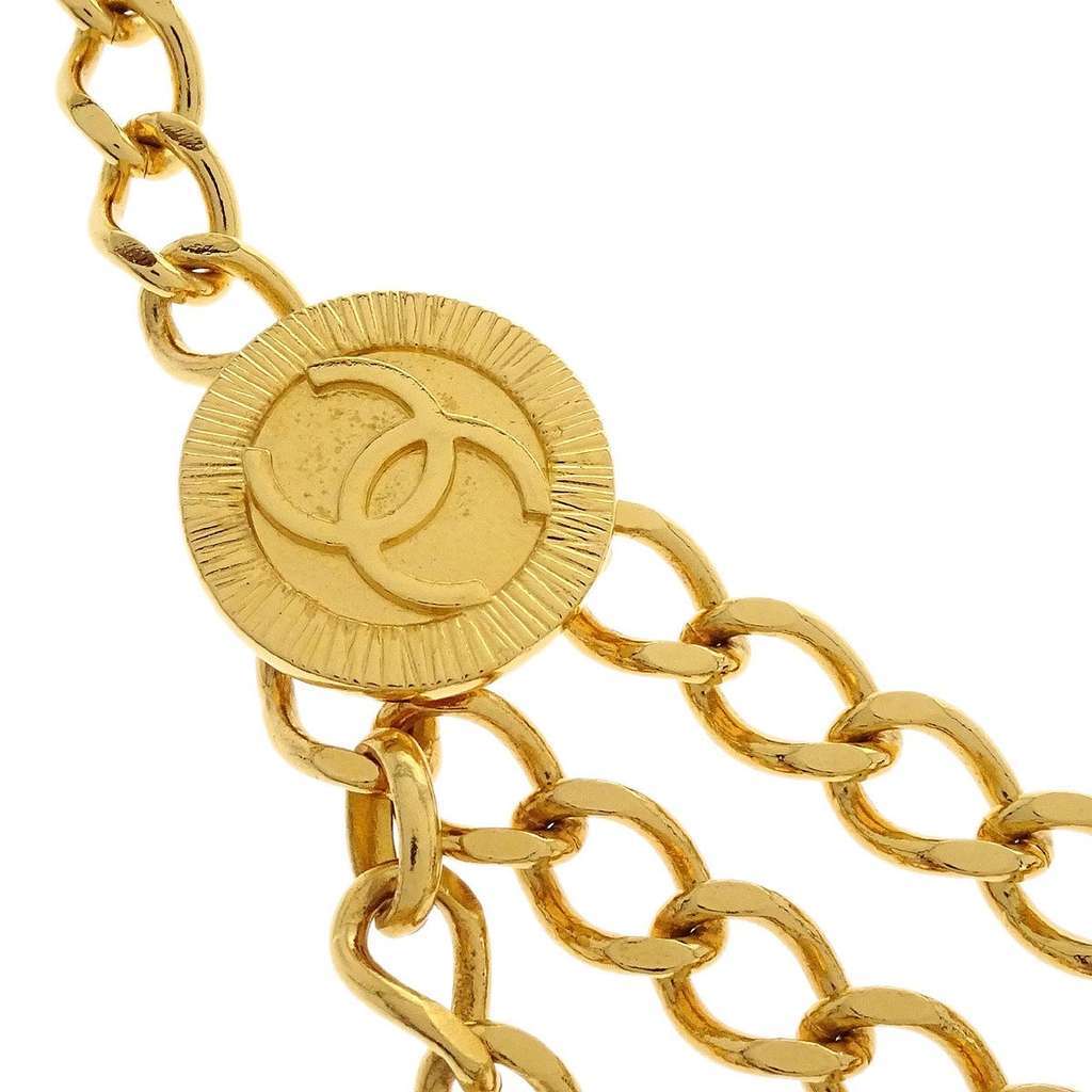 Chanel Vintage Medallion Multichain Belt Gold Good condition - Back View