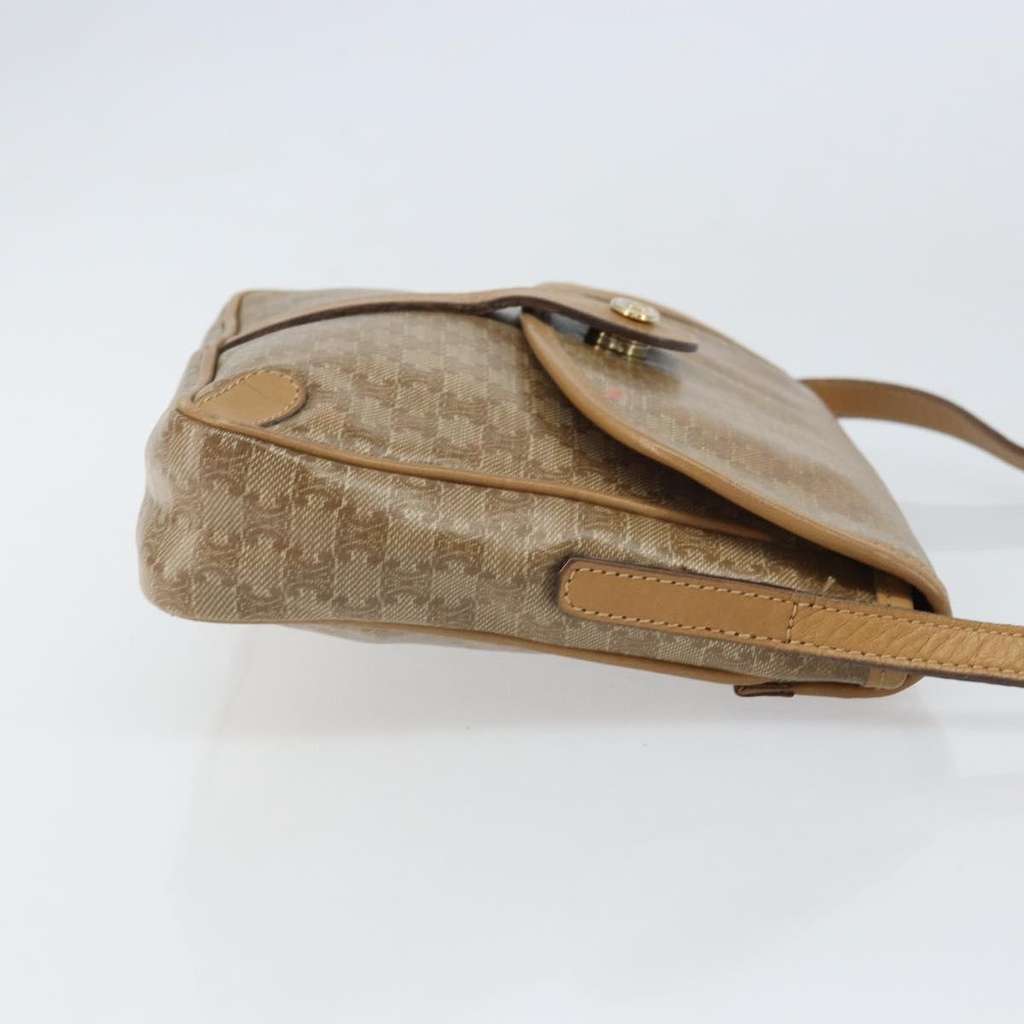Celine Vintage Macadam Shoulder Bag Beige Canvas Fair condition - Inside View