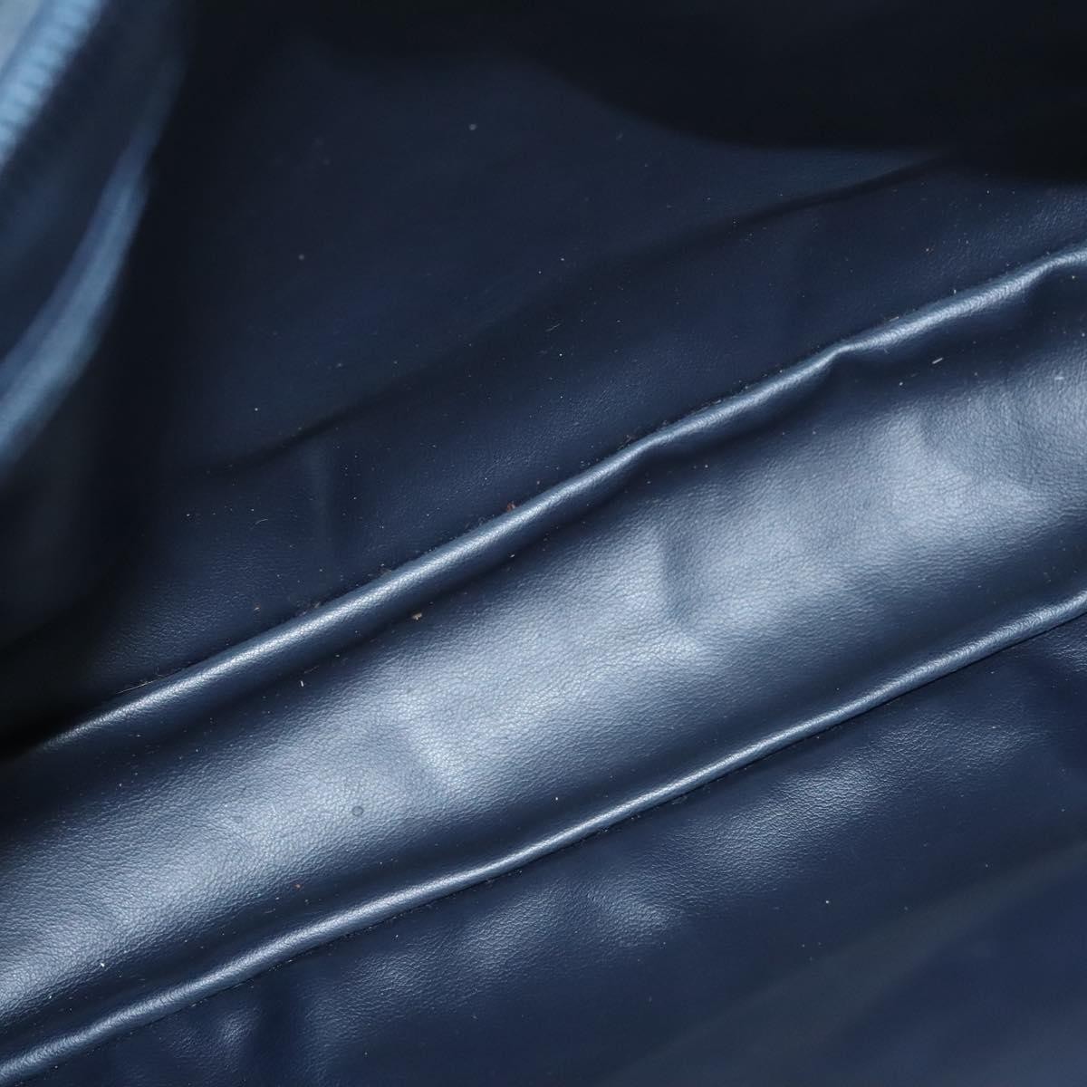 Bally Vintage Chain Shoulder Bag Navy Leather Good condition - Box View