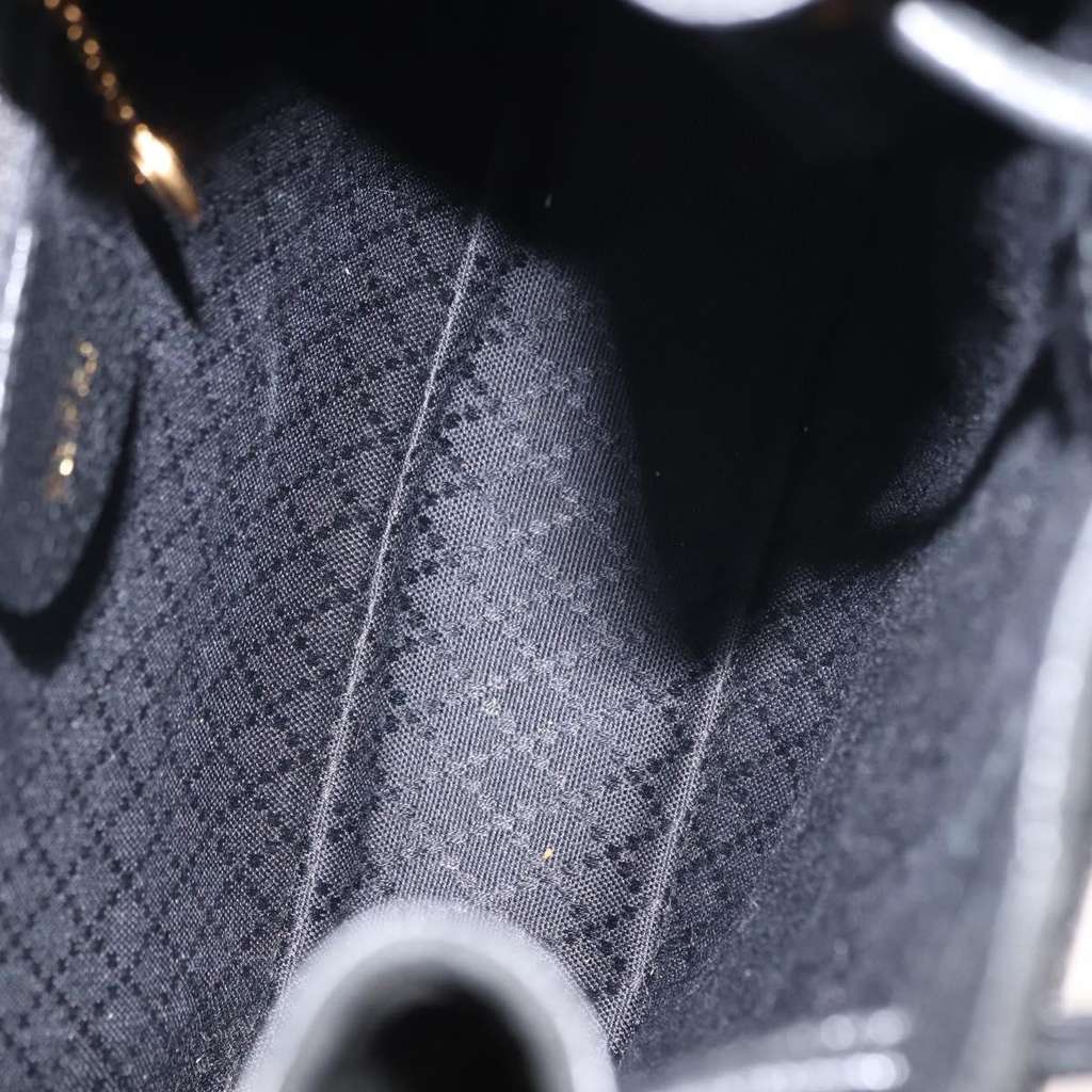 Gucci Vintage Bamboo Backpack Black Suede Good condition - Box View