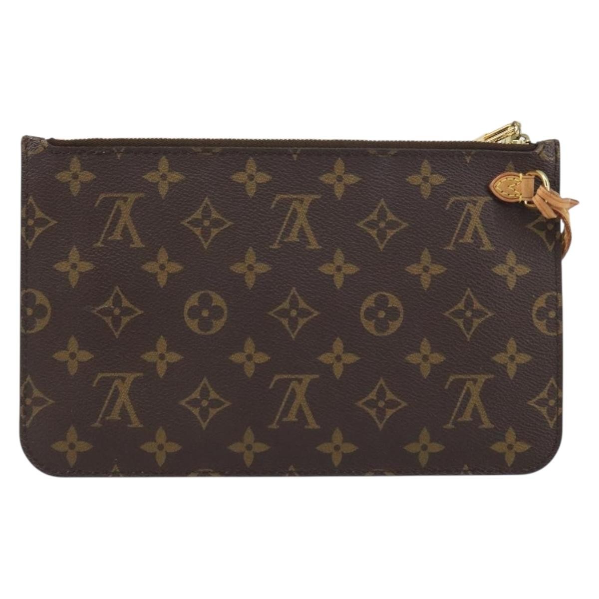 Louis Vuitton Neverfull Pochette Brown Canvas Good condition - Back View
