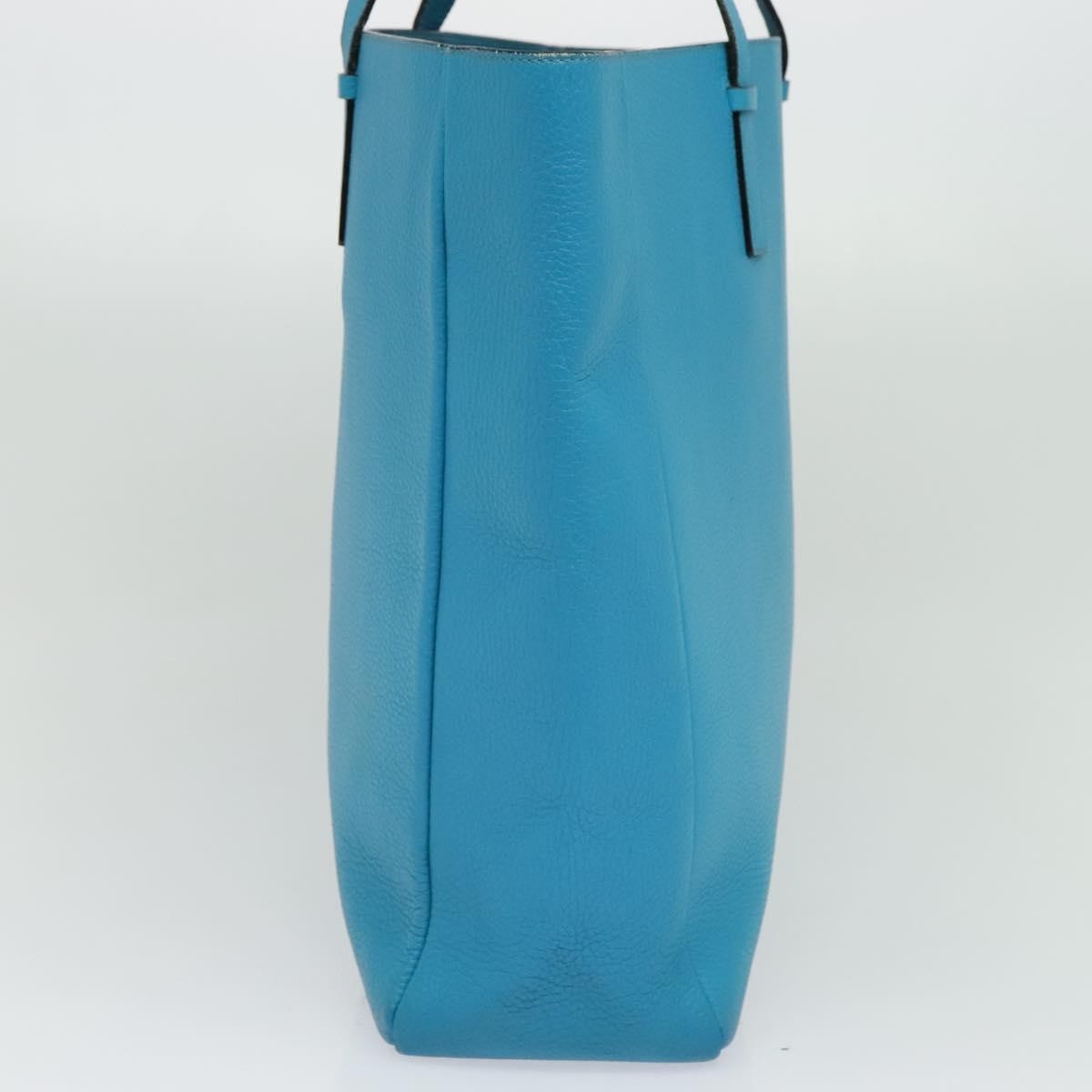 Burberry Vintage tote bag Blue Leather Good condition - Model View