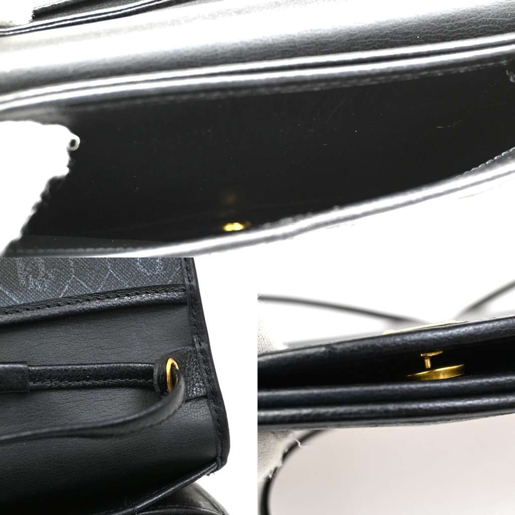 Christian Dior Vintage Honeycomb Flap Crossbody Bag Black Good condition - Box View