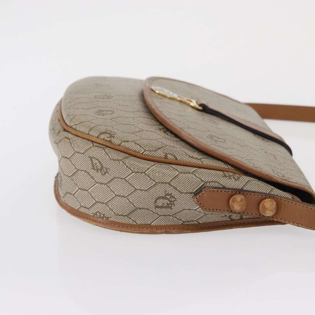 Christian Dior Vintage Honeycomb Shoulder Bag Beige Canvas Good condition - Inside View