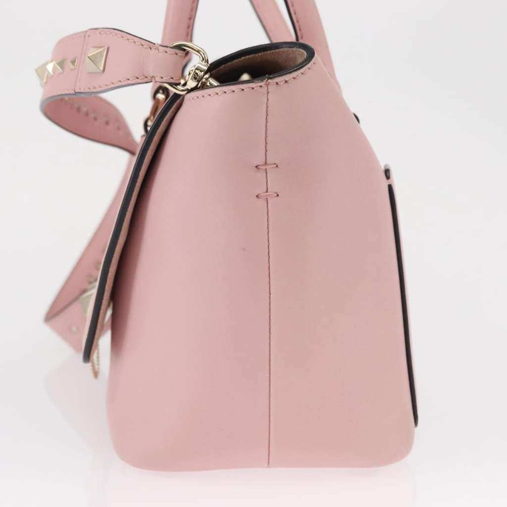Valentino Garavani Demilune Flap Satchel Pink Leather Good condition - Inside View