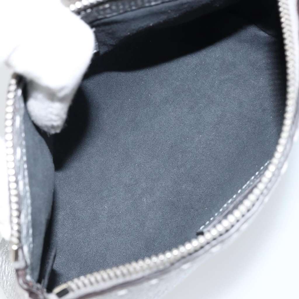 Fendi Selleria Zip Pouch Silver Leather Good condition - Box View