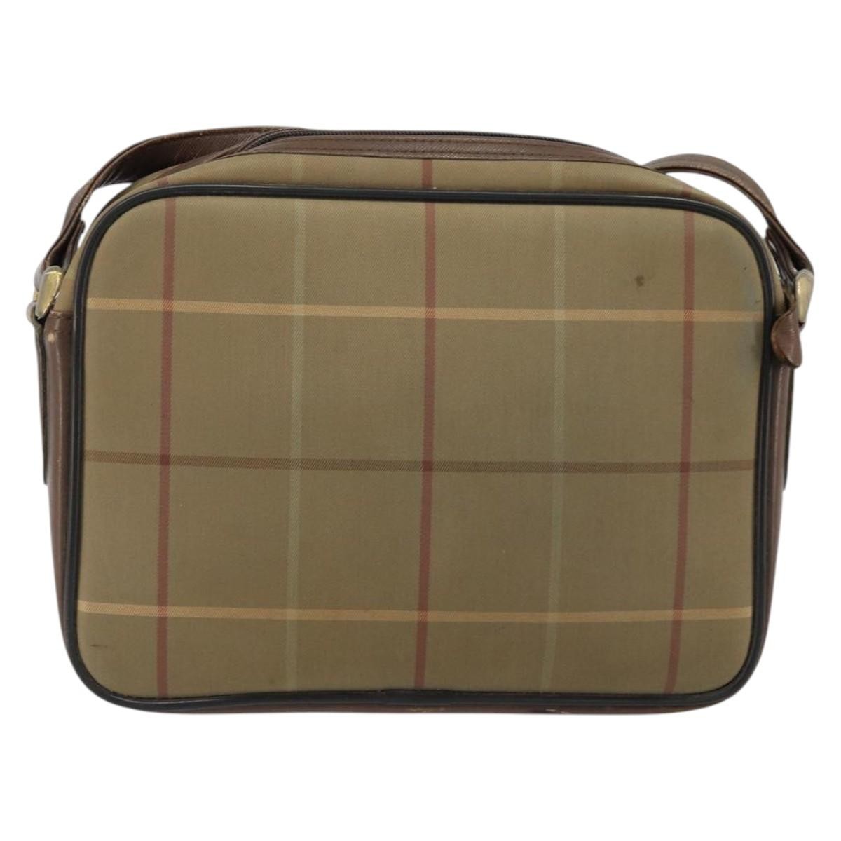 Burberry Nova check Shoulder bag Beige Canvas Good condition - Back View