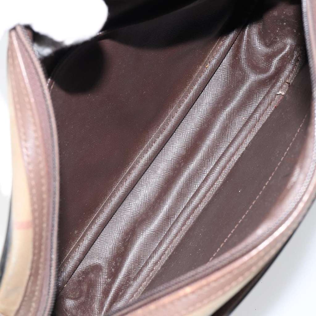 Burberry Nova check Shoulder bag Beige Canvas Good condition - Box View