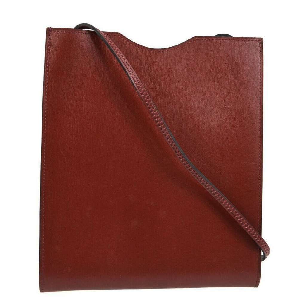 Hermès Onimaitou Pochette Burgundy Leather Good condition - Back View