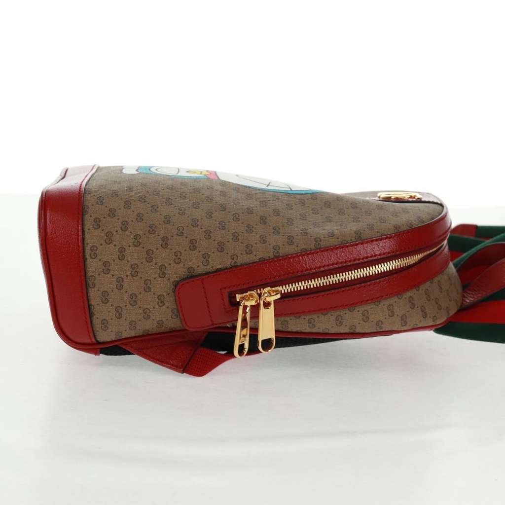 Gucci Doraemon Zip Backpack Beige Canvas Good condition - Model View