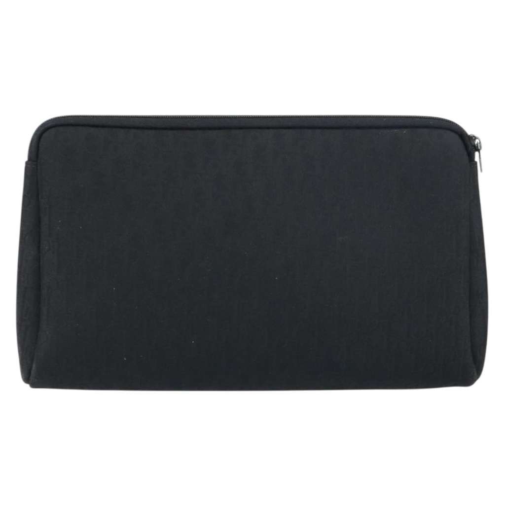 Christian Dior Trotter pouch Black Canvas Good condition - Back View
