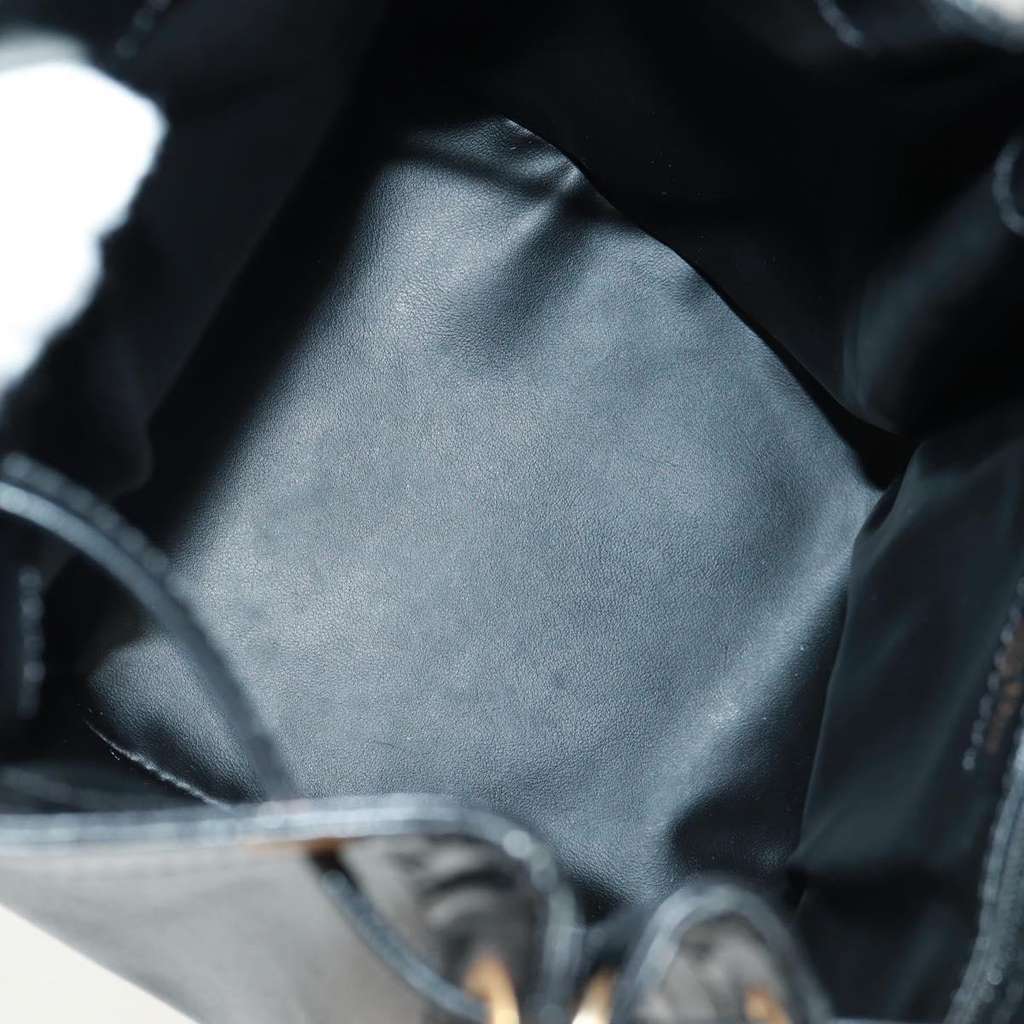 Christian Dior Vintage Shoulder Bag Black Leather Good condition - Box View