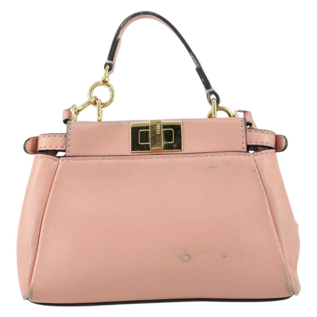 Fendi Peekaboo Bag Pink Leather Good condition - Back View