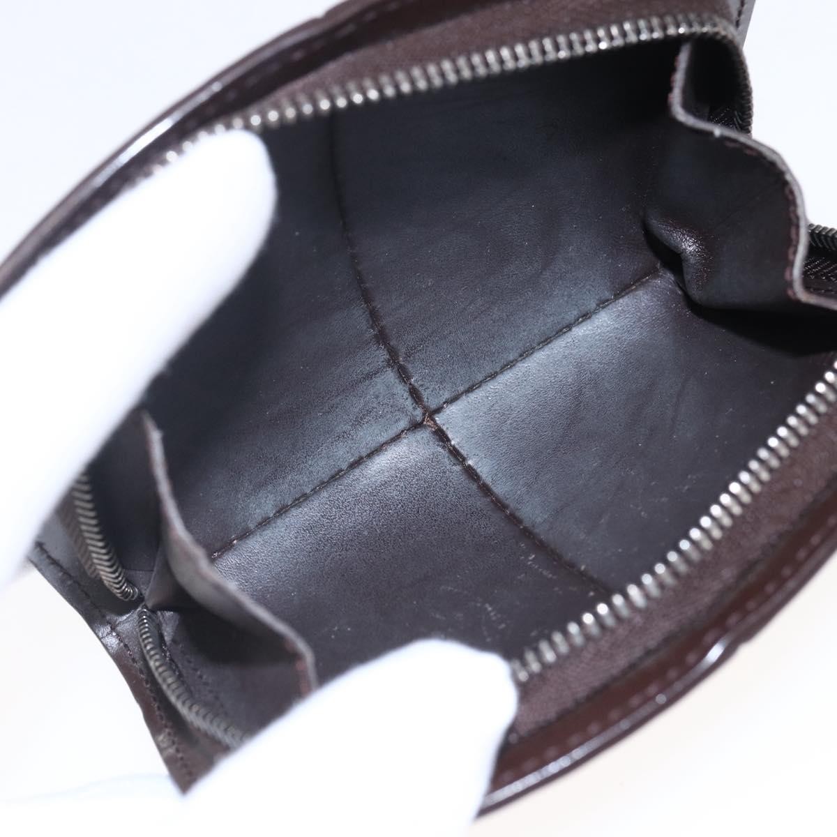 Louis Vuitton Demi Lune Coin Purse Brown Leather Good condition - Box View