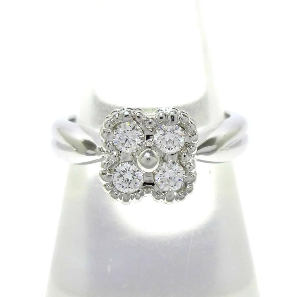Van Cleef & Arpels Sweet Alhambra Ring Silver Good - Front View