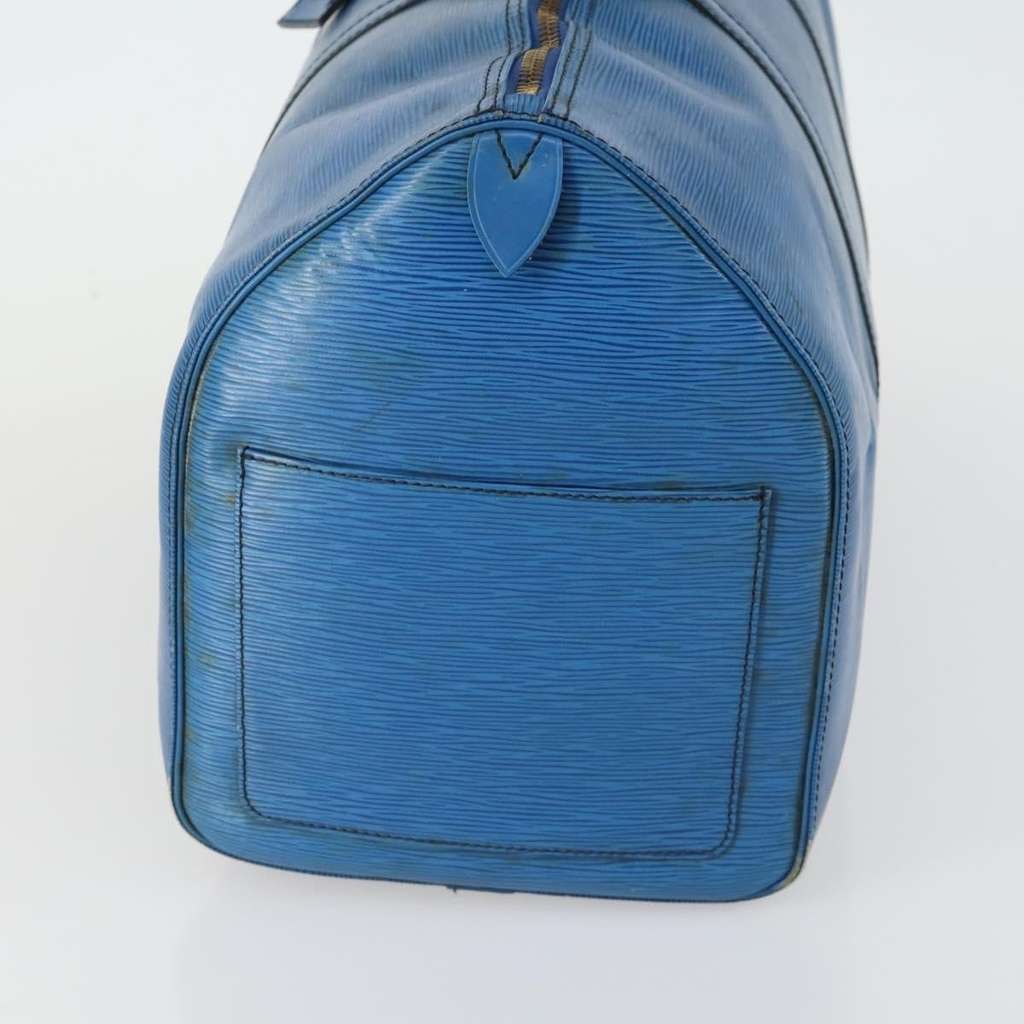 Louis Vuitton Keepall Bag Blue Leather Fair condition - Inside View