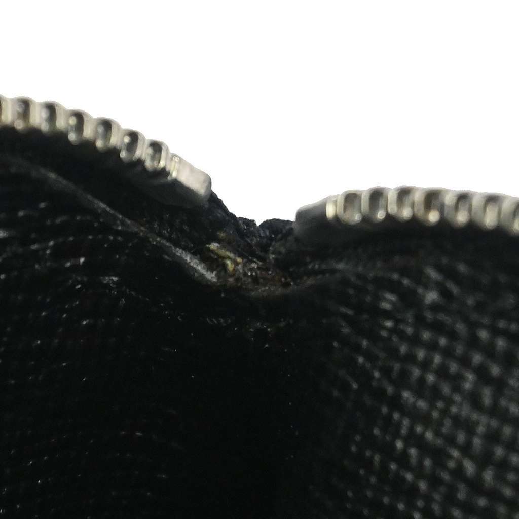 Louis Vuitton Round Coin Purse Black Leather Good condition - Inside View