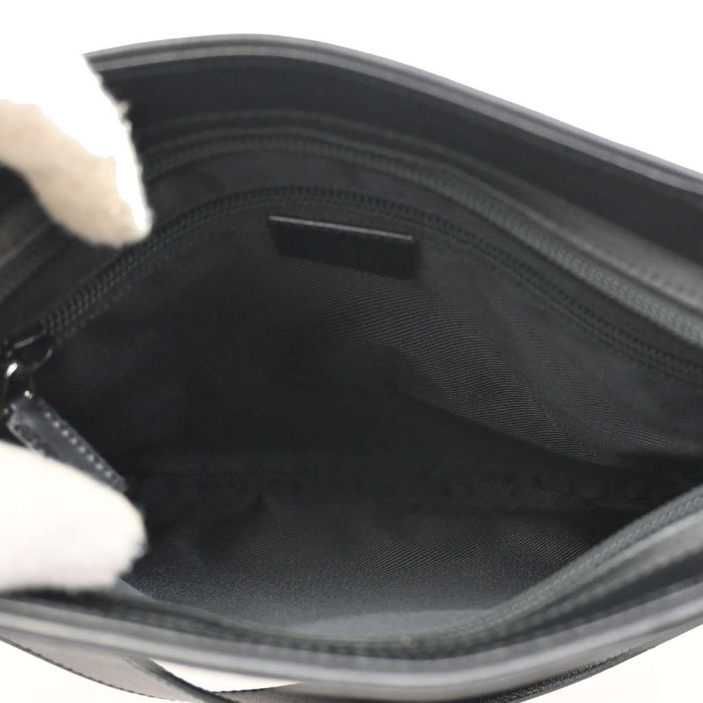 Gucci Vintage Flat Messenger Bag Black Canvas Good condition - Box View