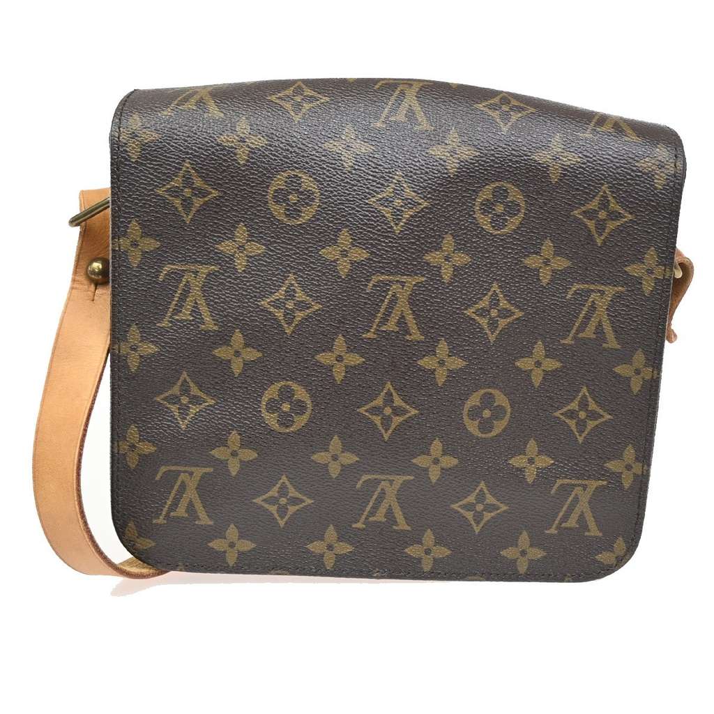 Louis Vuitton Cartouchiere Handbag Brown Canvas Good condition - Back View