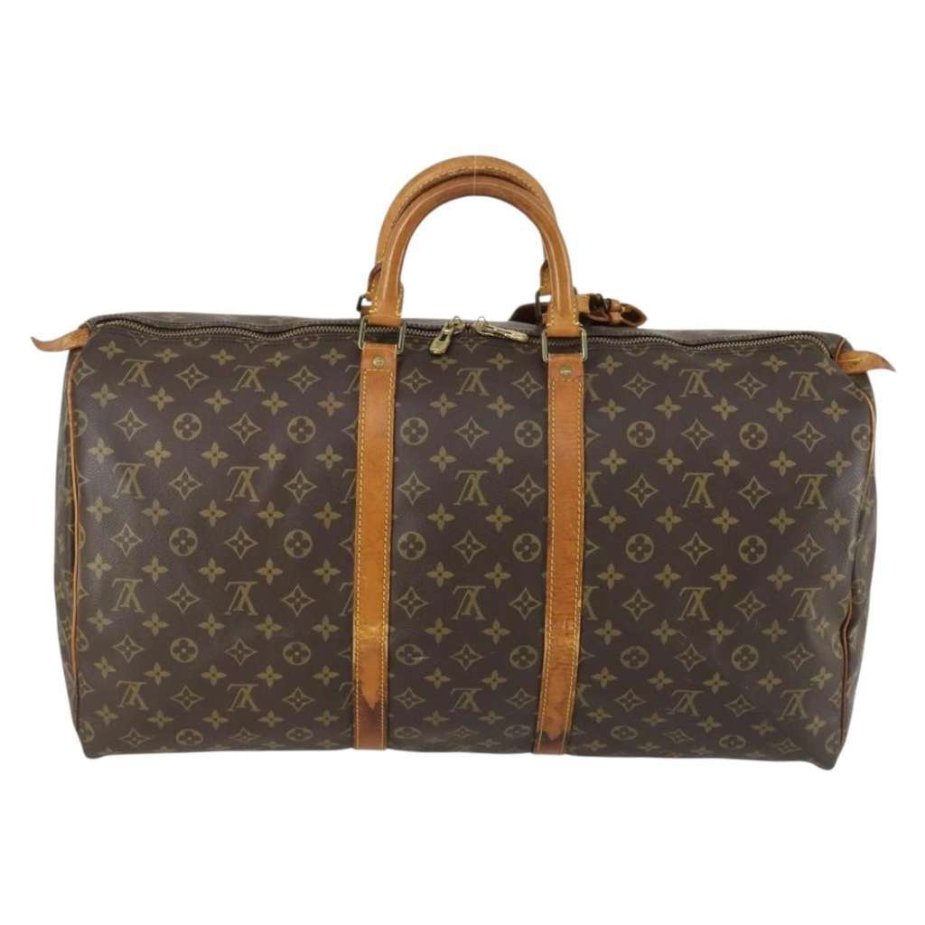 Louis Vuitton Keepall Bag Brown Canvas Good condition - Back View