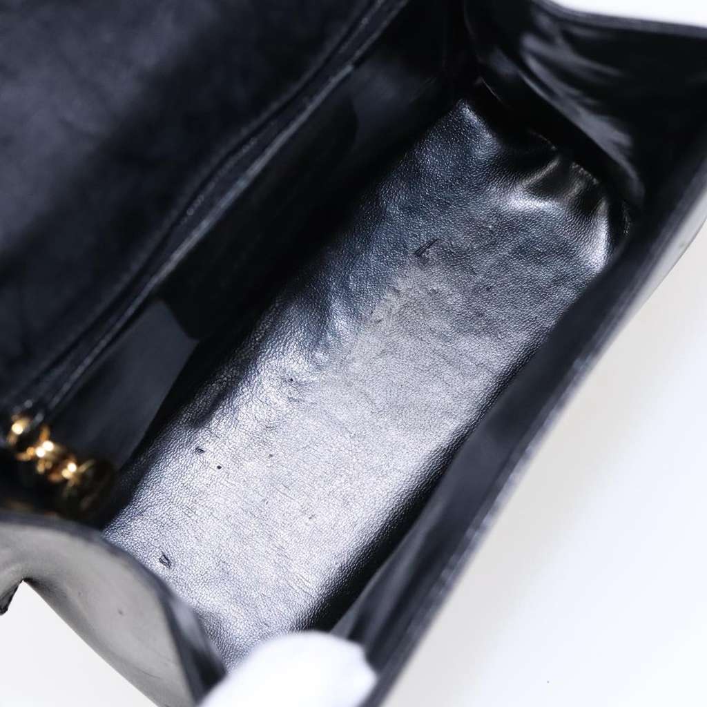 Salvatore Ferragamo Vintage Shoulder Bag Black Leather Good condition - Box View