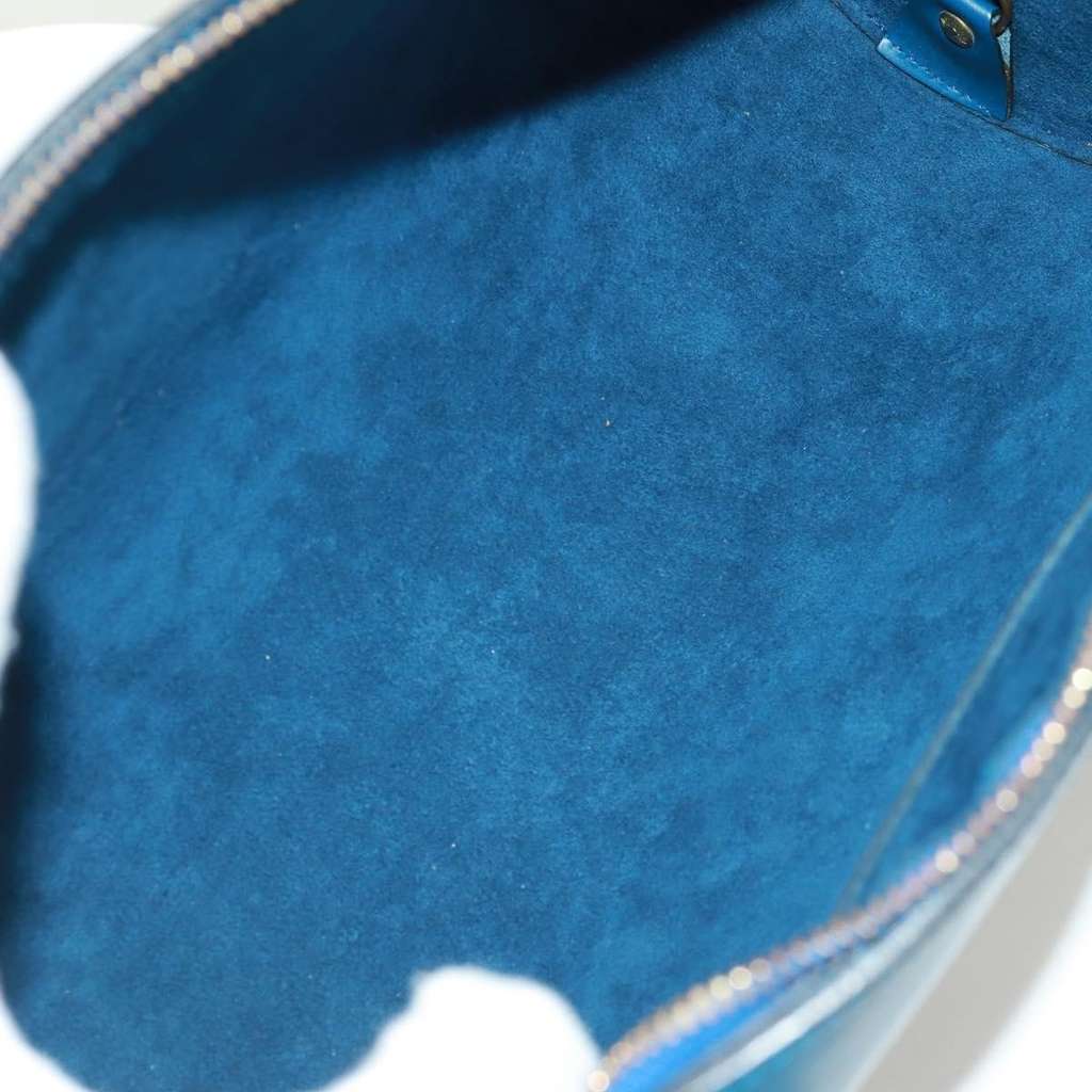 Louis Vuitton Soufflot Handbag Blue Leather Good condition - Box View