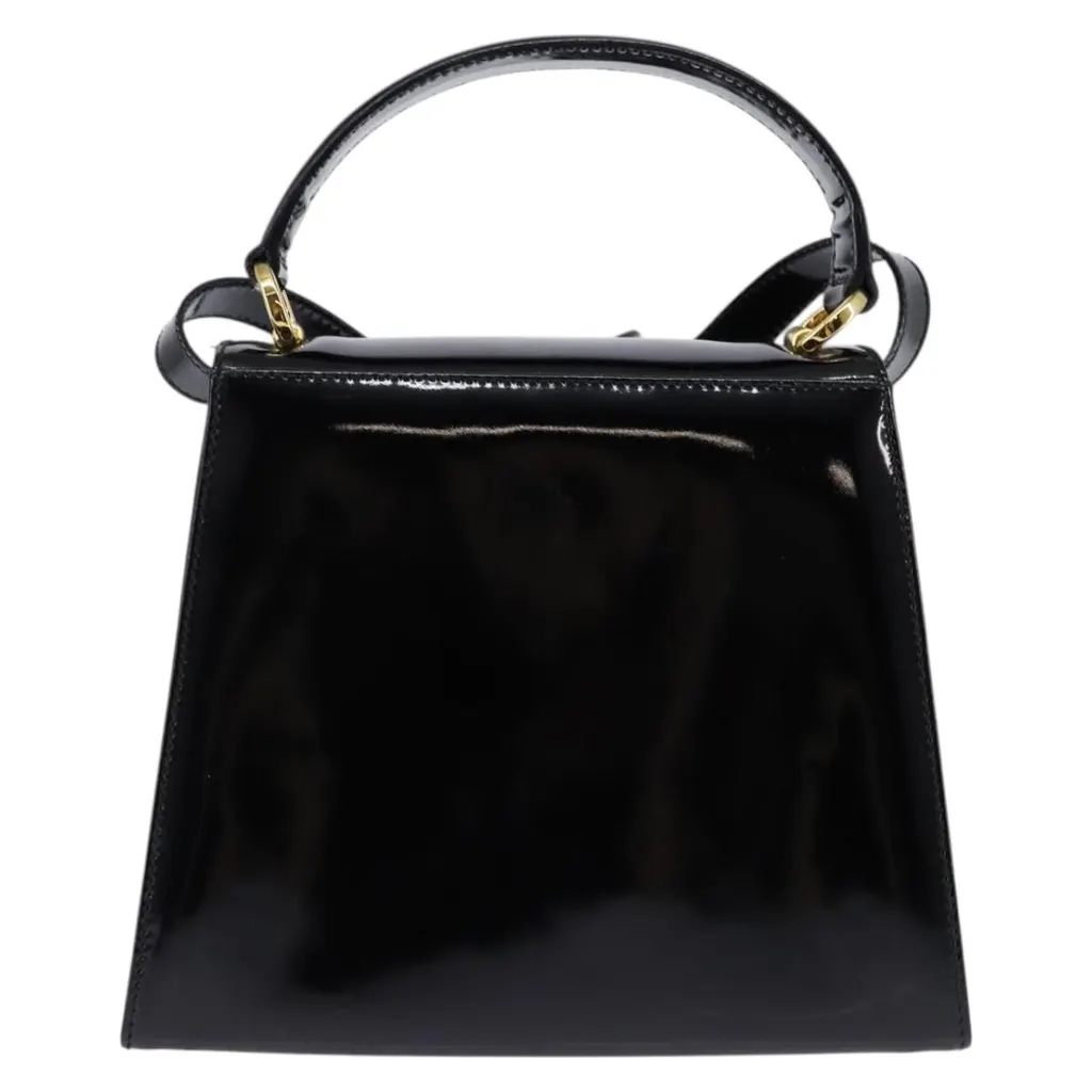 Salvatore Ferragamo Vintage Vara Bow Top Handle Bag Black Good - Back View