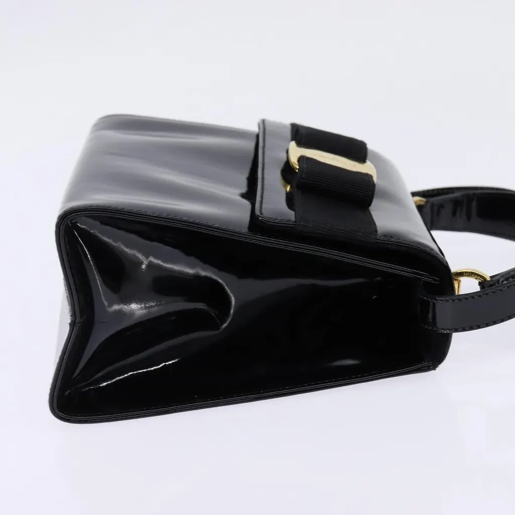 Salvatore Ferragamo Vintage Vara Bow Top Handle Bag Black Good - Model View