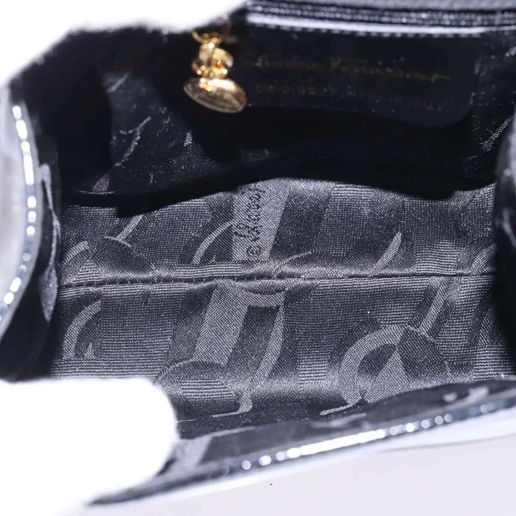 Salvatore Ferragamo Vintage Vara Bow Top Handle Bag Black Good - Box View