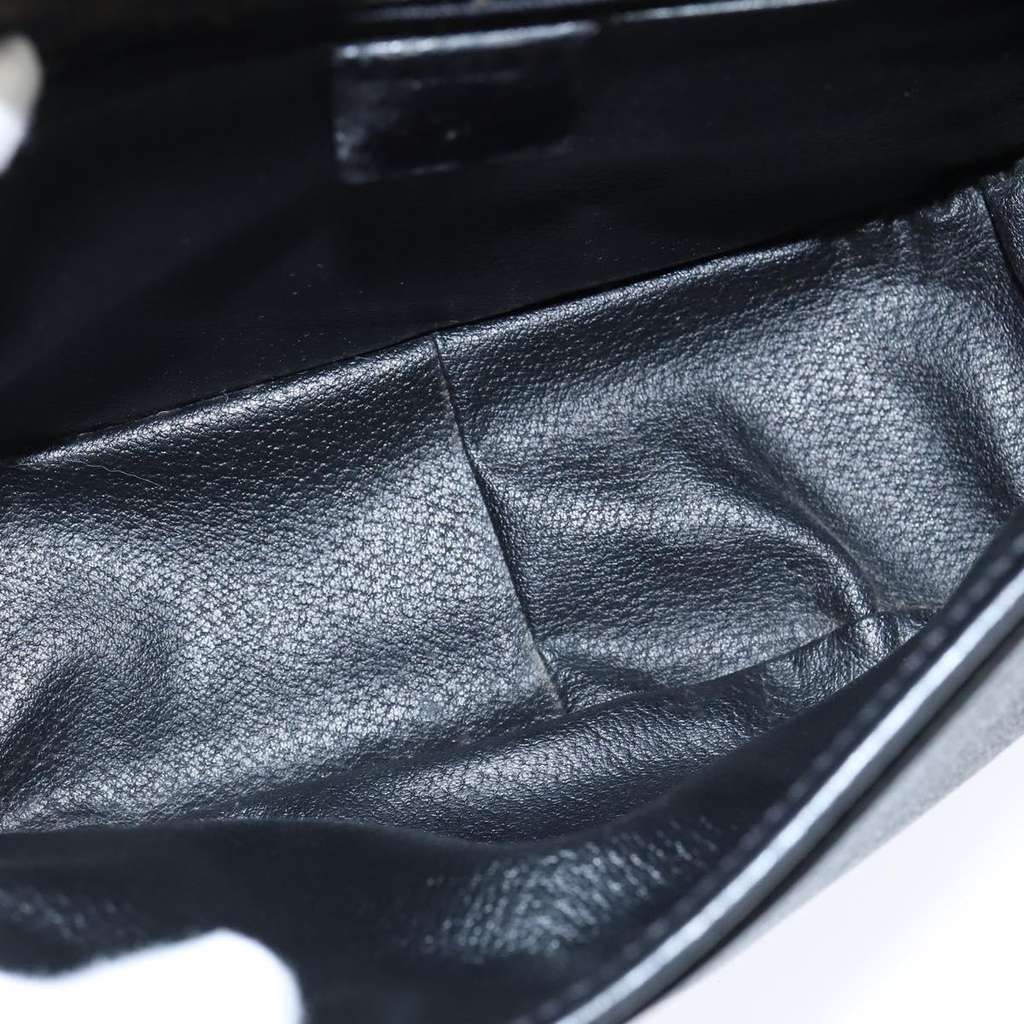 Celine Vintage Macadam Shoulder Bag Black Canvas Good condition - Box View