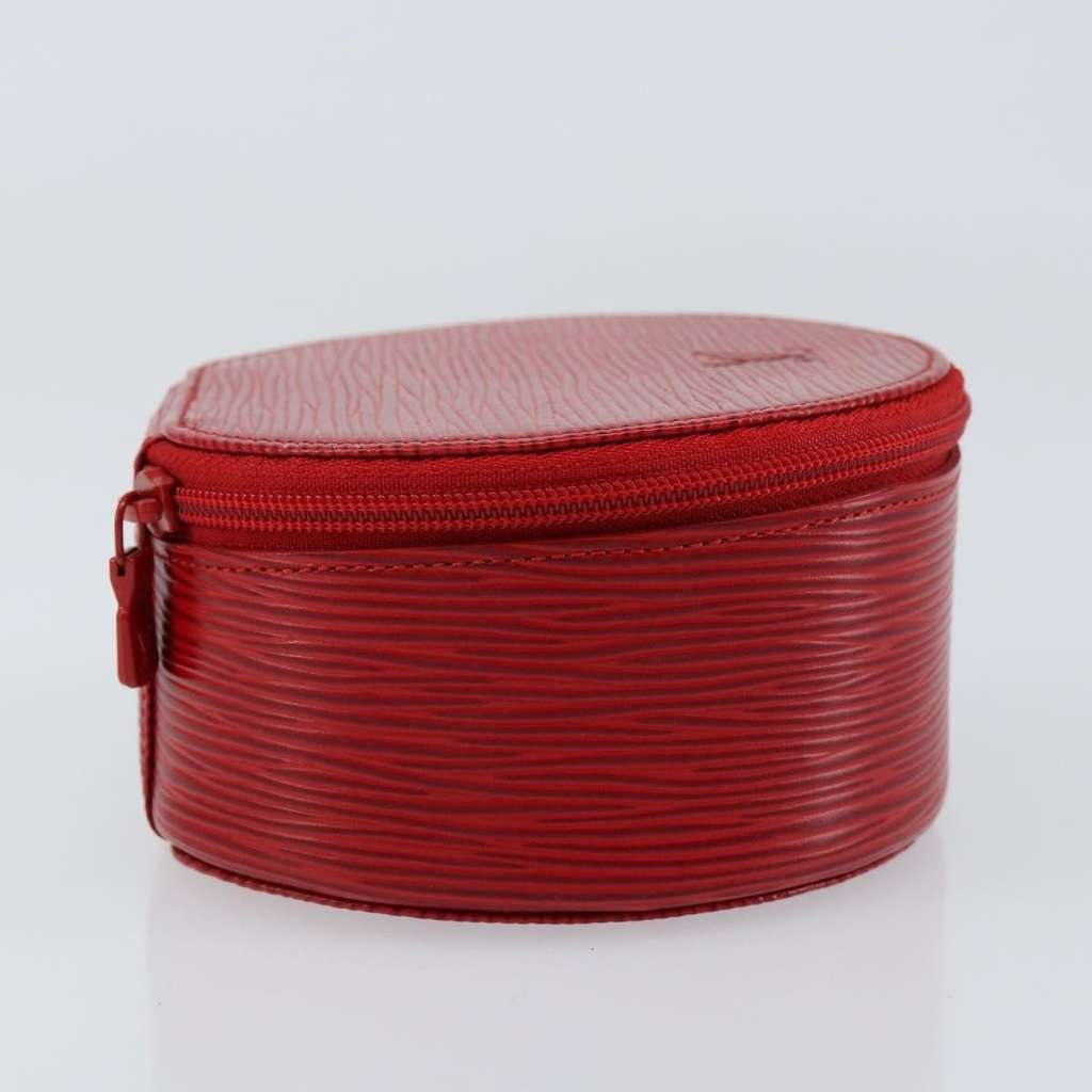 Louis Vuitton Ecrin Bijoux Pouch Red Leather Good condition - Model View