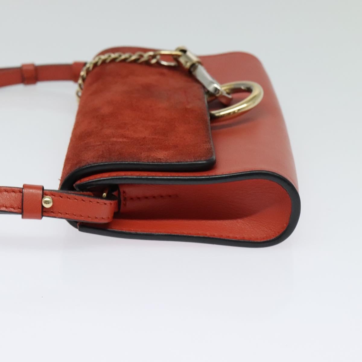 Chloe Faye Crossbody Red Suede Good condition - Inside View