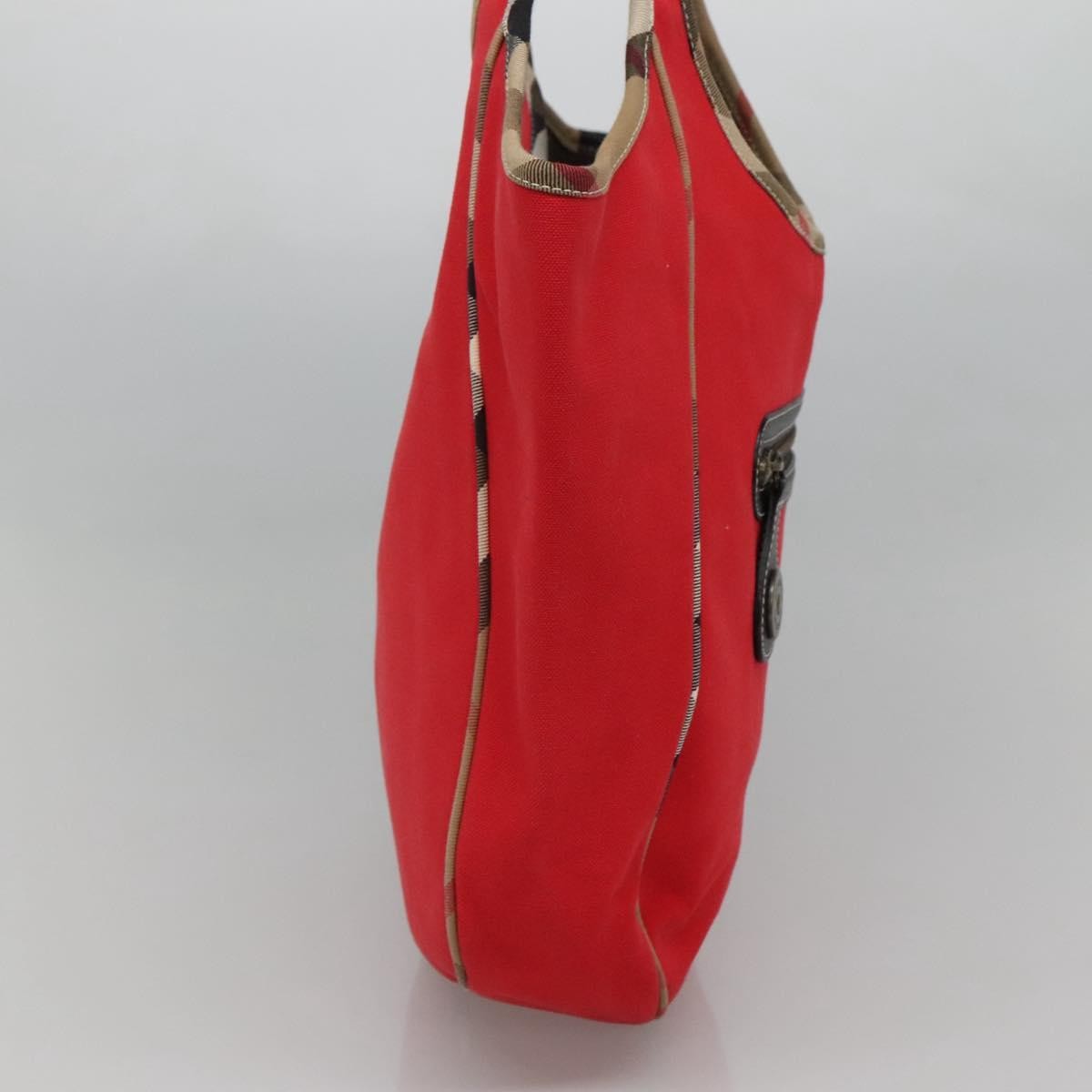 Burberry Shoulder Bag Red Canvas Good condition - Inside View